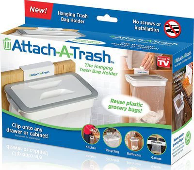 Новый ТВ продукт Attach-A-TRASH Креативная кухня мусорный счет Cabinet Cabinet подвесной мусор подвесная полка