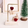 Retro cute asymmetrical rabbit heart-shaped, earrings, ear clips, Korean style