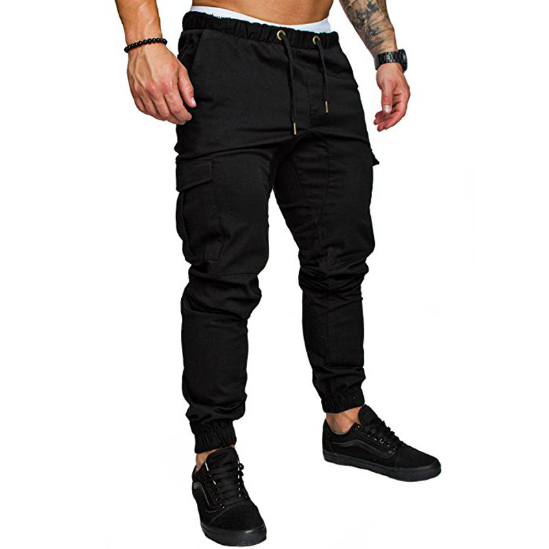 Men's New Autumn Casual Pants With Rope Elastic Sports Baggy Pants