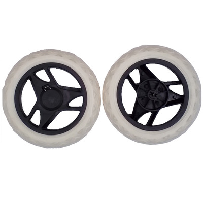 新款超耐磨PU轮原装购物车轮子买菜车通用静音小拉车配件推车特价|ru