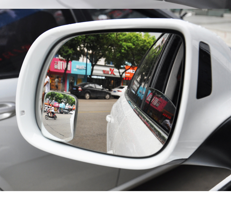 Car Small Round Mirror, Reversing Mirror, High-Definition Frameless Blind Spot Mirror, Wide-Angle Auxiliary Rearview Mirror, Practical Car Accessory