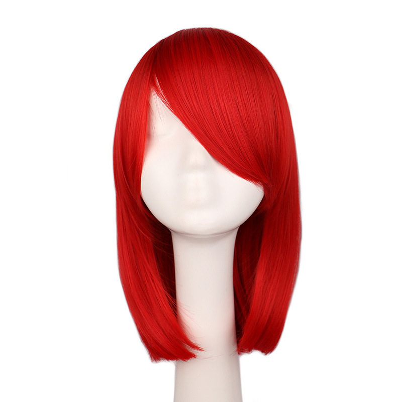 Cosplay Perruque/nouveau/anime Cos D'eau Perruque Bleu Cheveux Courts Msn Coréen Style Visage Coupe Longue Vague Croix-frontière display picture 4