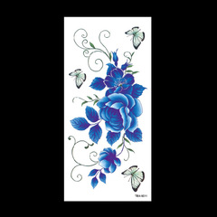 新款原創寫真花朵蝴蝶紋身貼 遮疤痕 婚紗攝影 創意紋身貼紙