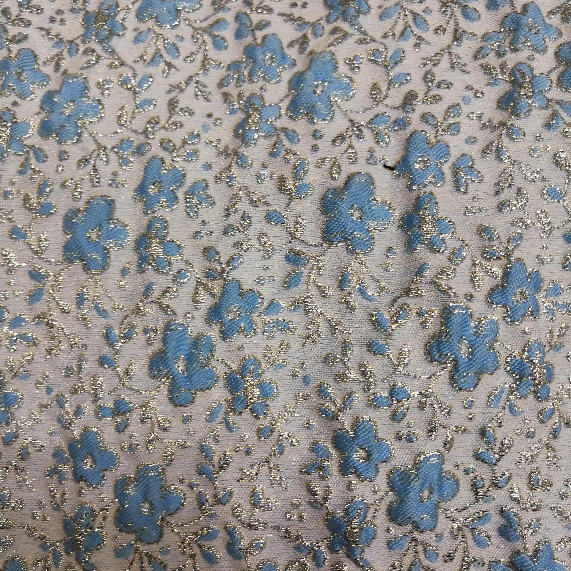 色织金银丝秋冬款时尚提花面料童装礼服连衣裙鞋料箱包抱枕