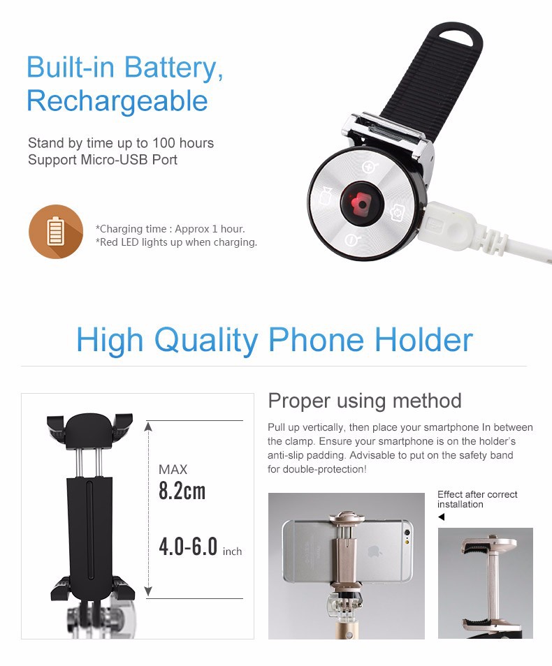 Bâton selfie en Alliage d aluminium - Ref 3386511 Image 15