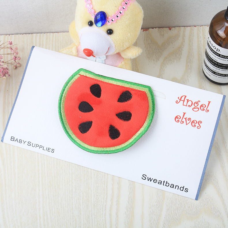 冬季吸汗巾寶寶純棉墊背巾水果4層紗布兒童隔汗巾嬰兒用品批發L碼