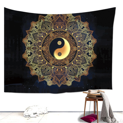 Cross border Amazon AliExpress Bohemian style printing Home Furnishing ins Valance Wall hanging Background cloth Tapestries