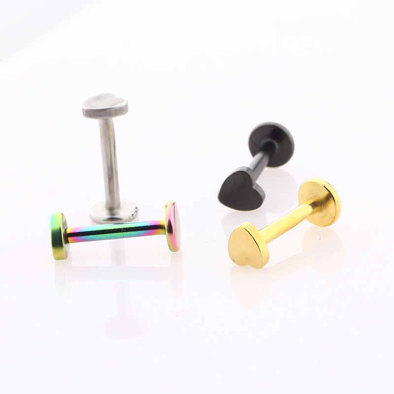 Labret stud lip piercing jewelry styling detail