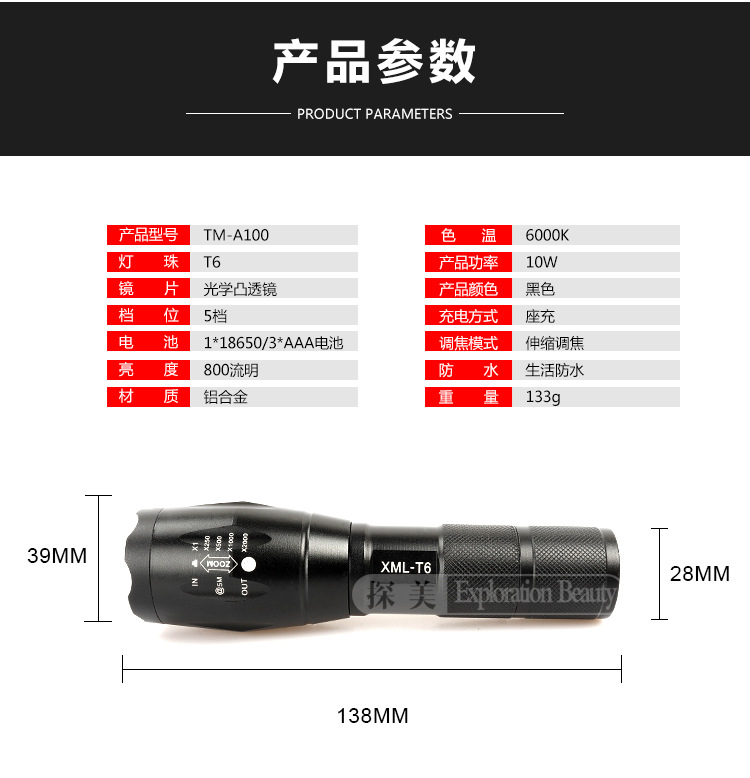 Torche de survie 10W - batterie 3500 mAh - Ref 3399003 Image 12