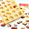 2PCS heart -shaped circular polygon and other pattern biscuit model fondant cake mold DIY west baked decoration