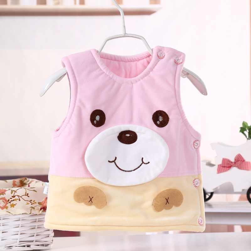 baby Vest Autumn and winter thickening pure cotton keep warm baby vest Newborn Vest Crystal Velvet 0-3-6-12 month