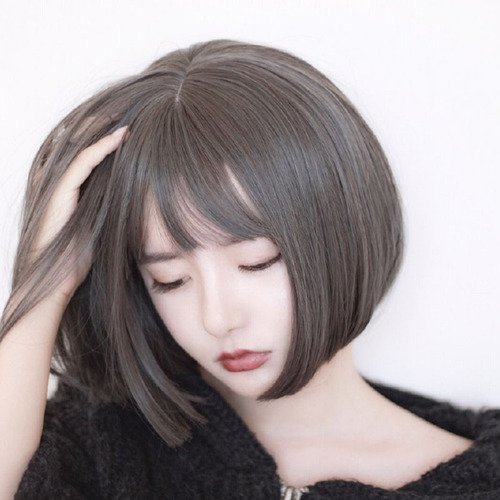 Korean Doll Wig Headband Women's Short Hair Bob Air Bangs Cross-Border Foreign Trade AliExpress Source Straight Hair