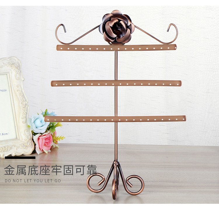 Three-tier Fish Bone Earring Rack Earring Rack Jewelry Display Wholesale display picture 6