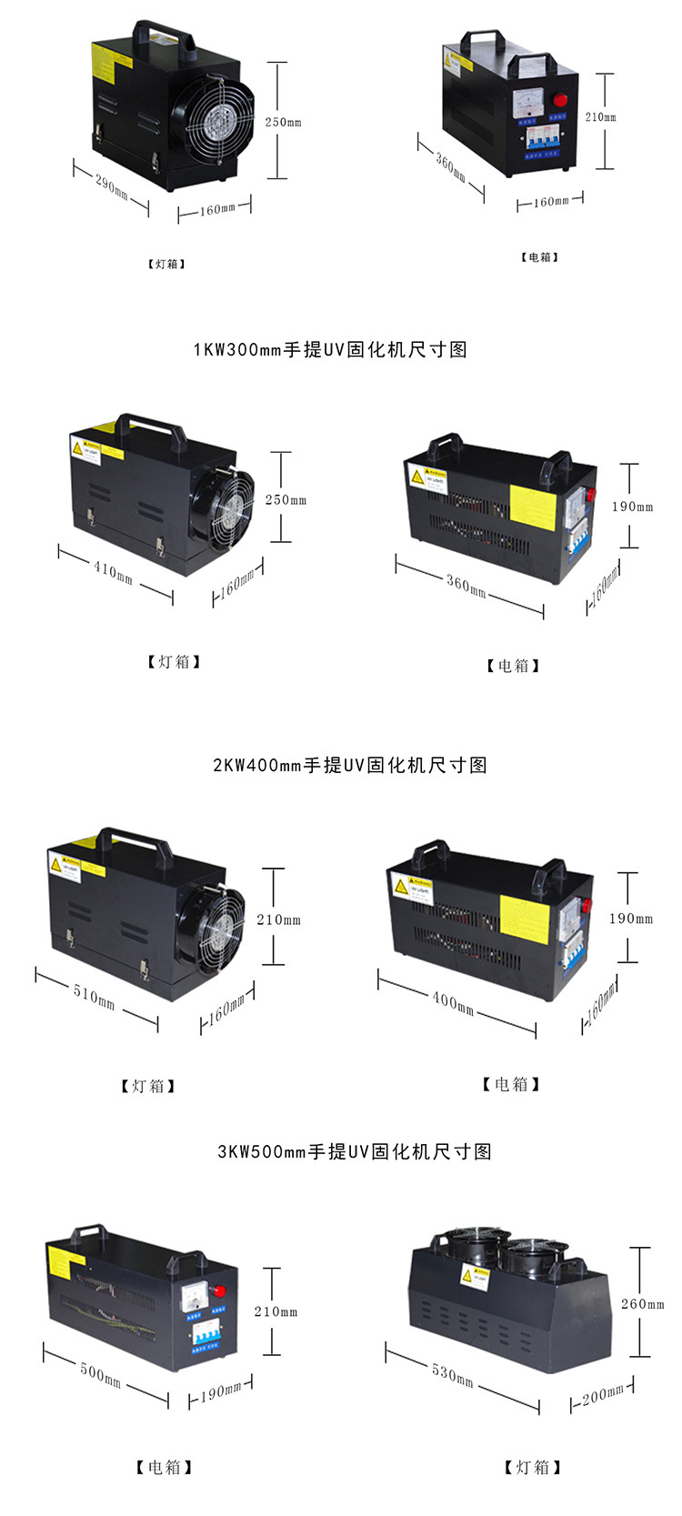 uv紫外线固化机_1/2/3kw手提uv机uv胶水光固化bltuv小型实验室紫外线固化机