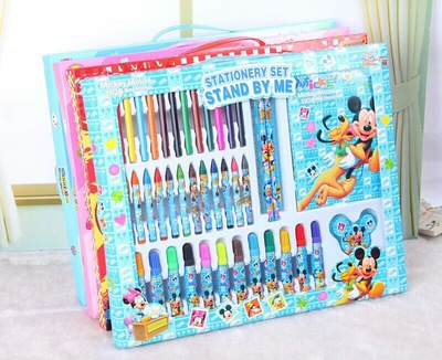 Mickey Minnie 42 Watercolor pen suit paint brush kindergarten Color pen children Coloring draw crayon student