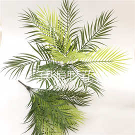 铁树叶蕨类叶绿色仿真植物墙配材过胶叶手感叶子把束塑胶凤尾蕉