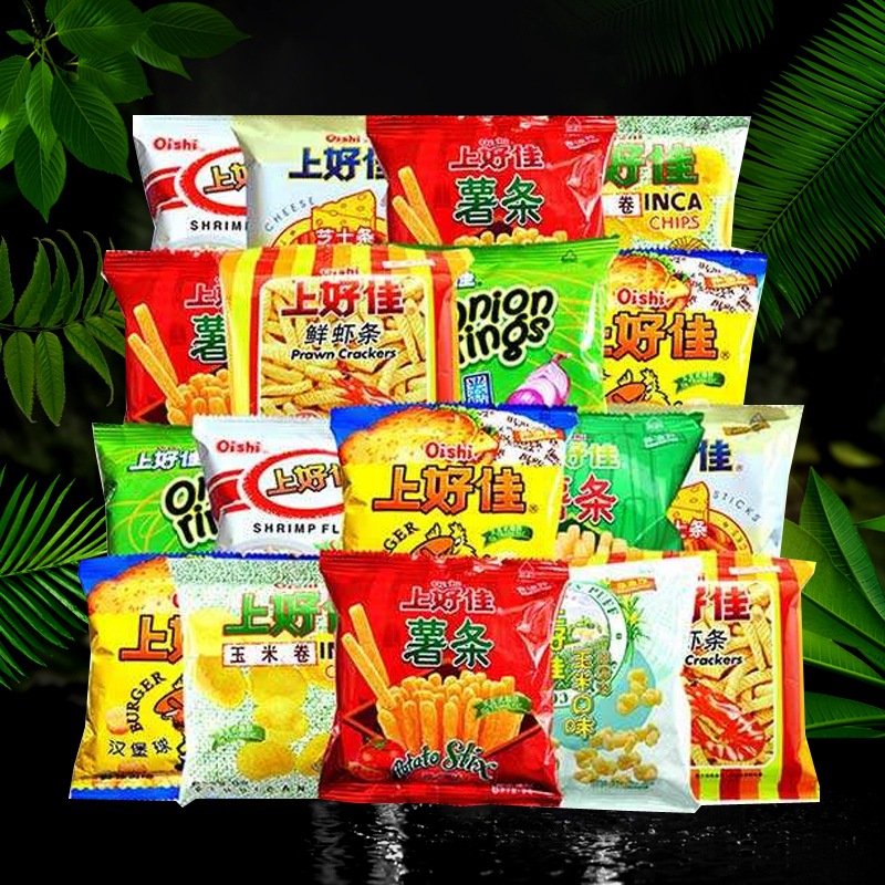 Oishi Chips School Replenishment Shrimp pieces Onion rings Small package food Big gift bag Reminiscence