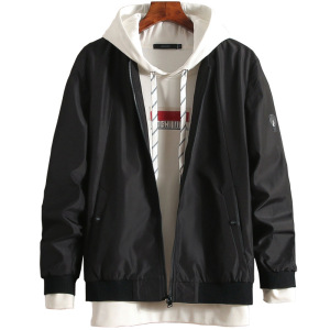 Spring and autumn men’s baseball collar solid color slim coat casual jacket for men