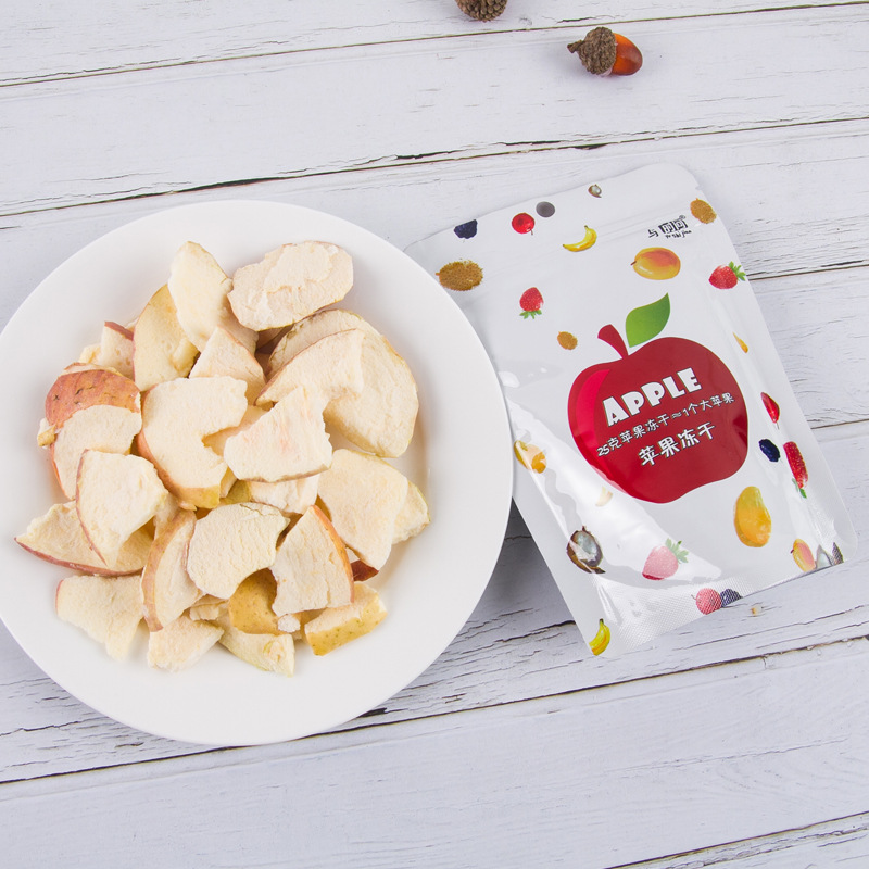 与时间热销款苹果冻干苹果片水果脆片25g袋装量大从优一件代发|ru