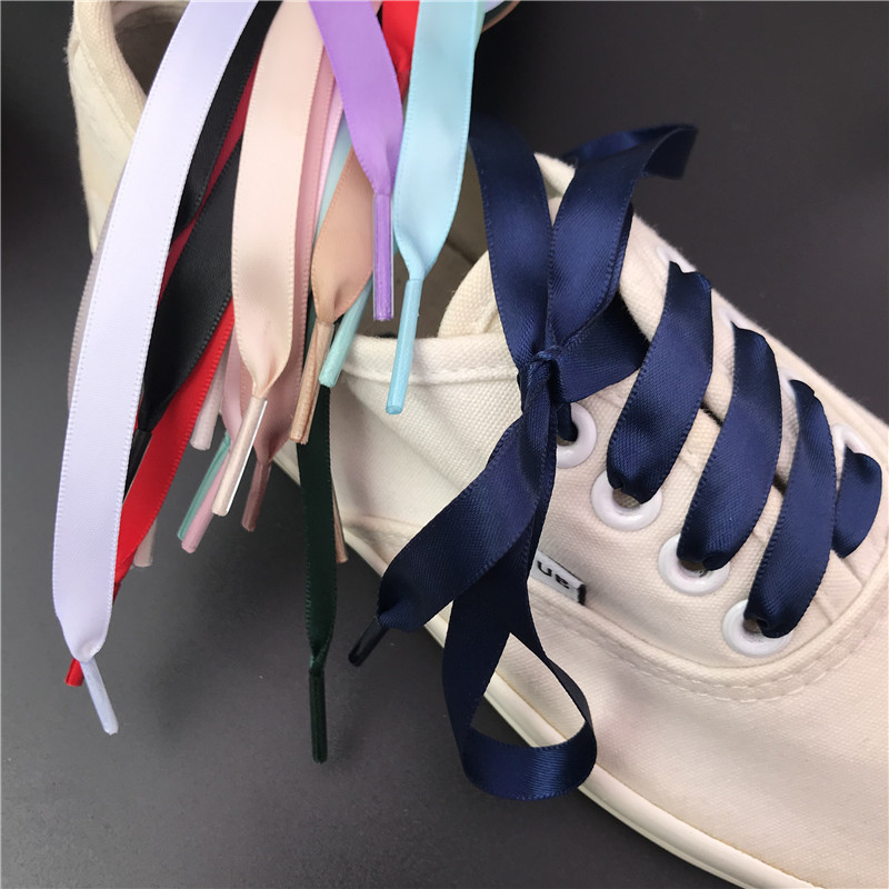 New 1cm Ribbon Double-sided Color Polyester Sade Shoelaces Satin Canvas Shoes Shoelaces New 1cm Ribbon Double-sided Color Polyester Sade Shoelaces Satin Canvas Shoes Shoelaces