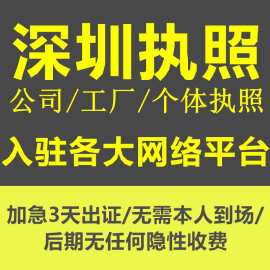 佛山广州深圳公司注册代办股权变更个体户营业执照变更提交年审