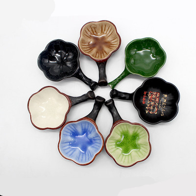 水碟筆架 多功能陶瓷墨蝶 文房四寶書法小號水洗筆擱 陶瓷筆擱