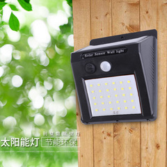 Solar lamp outdoor garden courtyard lamp 30 beads human body induction new rural street lamp waterproof wall lamp outdoor electric lamp