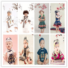 古裝兒童攝影服裝 影樓拍照 百天1周歲-3歲民族主題衣服