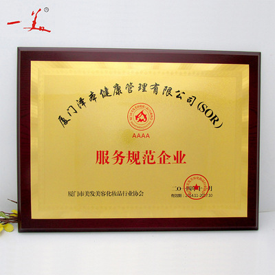 奖牌制作厦门厂家定制订做定做金箔奖牌授权牌经销商代理加盟牌匾|ms