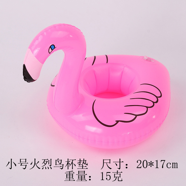 Factory direct ins spot Firebird unicorn cup holder fruit inflatable water mat floating beverage cup holder