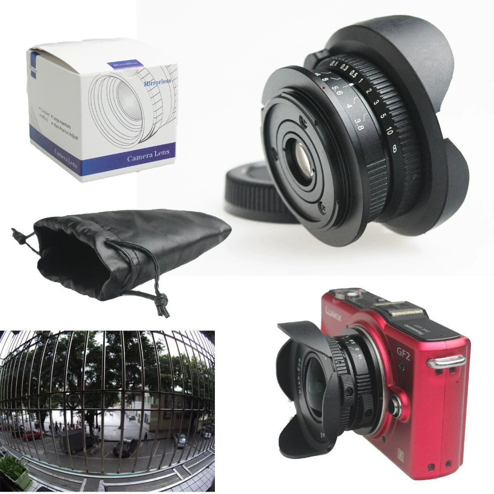 Lens, industrial camera, 360 degrees, 8mm