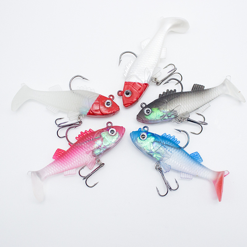 Soft Paddle Tail Fishing Lures Fresh Water Bass Swimbait Tackle Gear