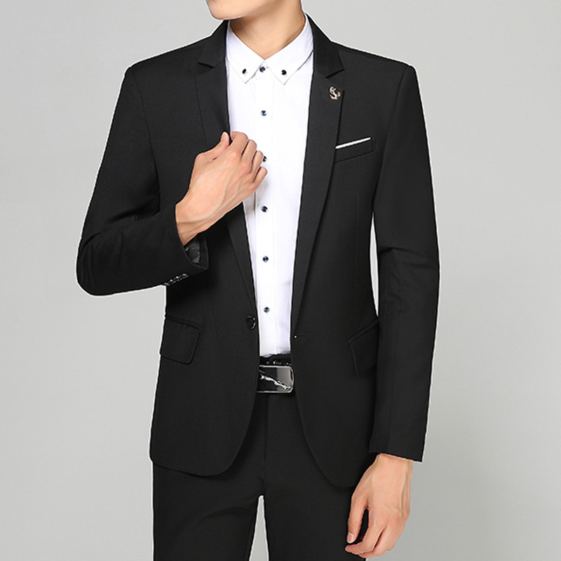 Chaqueta de traje de hombre de negocios juvenil slim fit traje pequeño traje casual traje de boda traje de hombre