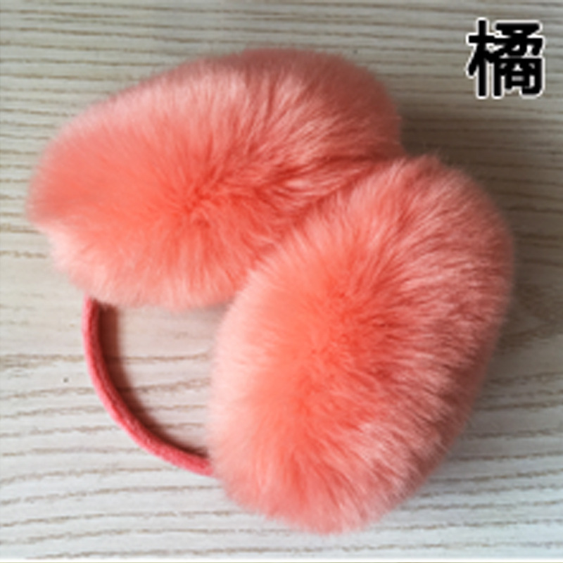 Venta al por mayor invierno multicolor cálido lindo volver a usar piel sintética orejeras de piel de zorro/orejeras grandes orejeras