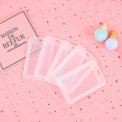 Manufacturer wholesale pvc transparent flip student ID card holder plastic bus card holder name badge protective cover