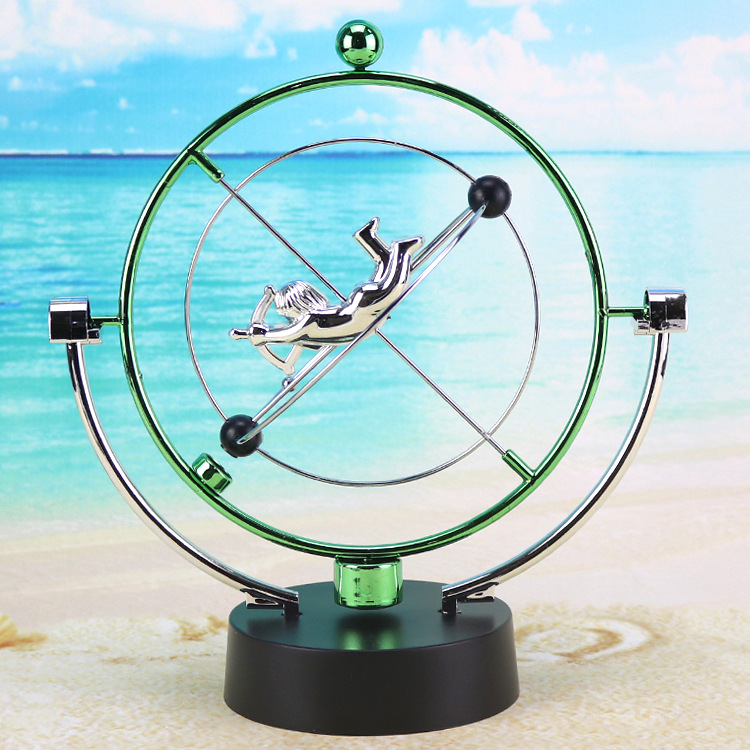 彩色天體軌道永動儀 創意物理科教旋轉地球永動儀 家居裝飾擺設