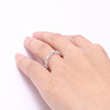 Shiny silver elastic gemstone ring, 4mm, wholesale