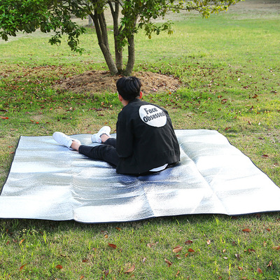 户外帐篷双面铝膜防潮垫 可折叠防潮野餐垫爬行地垫 户外野营用品