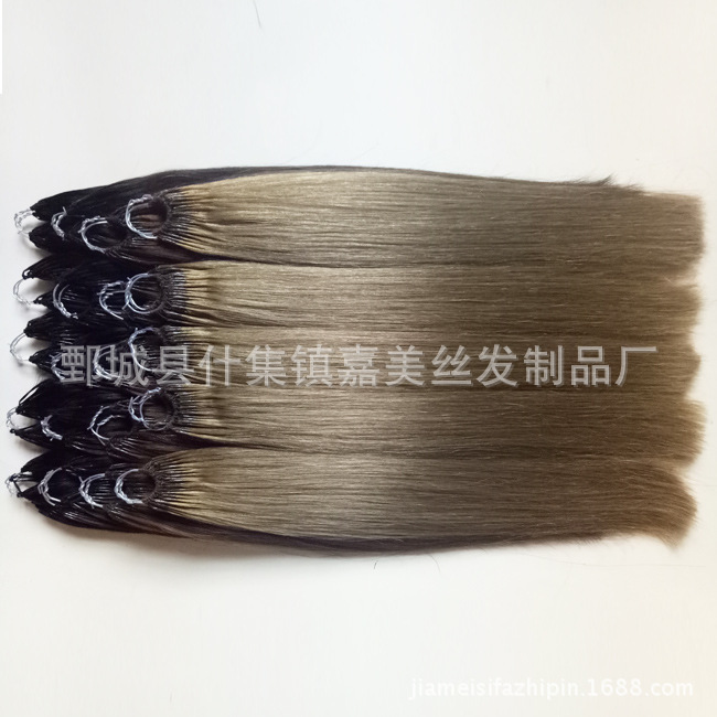 Factory wholesale real human hair first line two sticks cotton thread hair shoelace hair braid hair virgin hair easy to pull hair extension