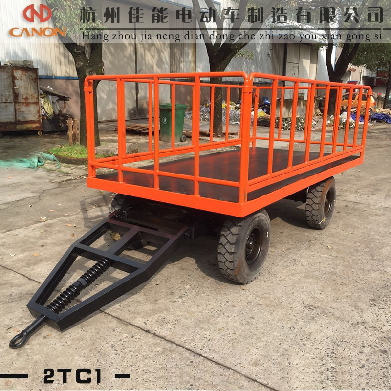 拖拉机平板四轮拖车搬运拖车厂区牵引车货车挂车可载重型货物2吨