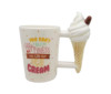 Ice cream popsicle cup cream chocolate ice cup cup handle ceramic cup muged smiling face cup