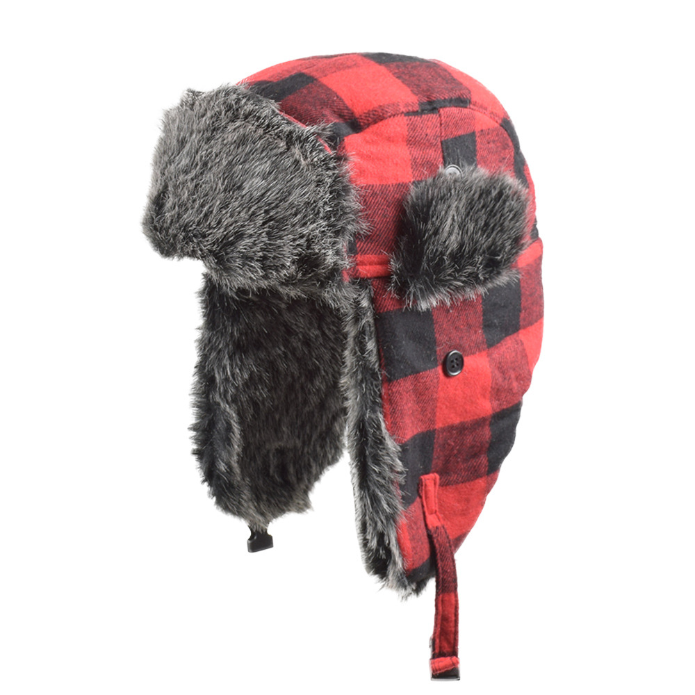 Unisex Fashion Tartan Sewing Trapper Hat display picture 1