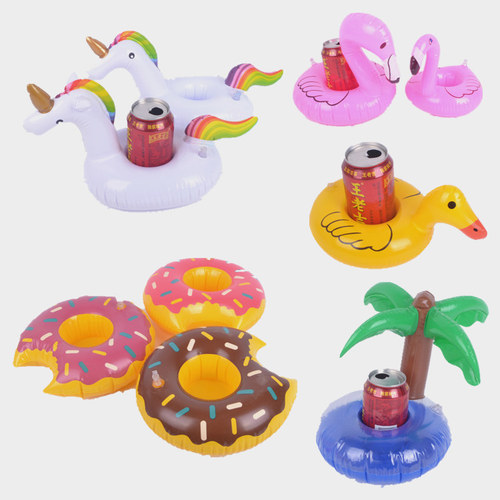 PVC inflatable water supplies coasters inflatable water floating drinks cup holders cup holders cross-border