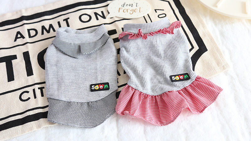 华夫格子学生装