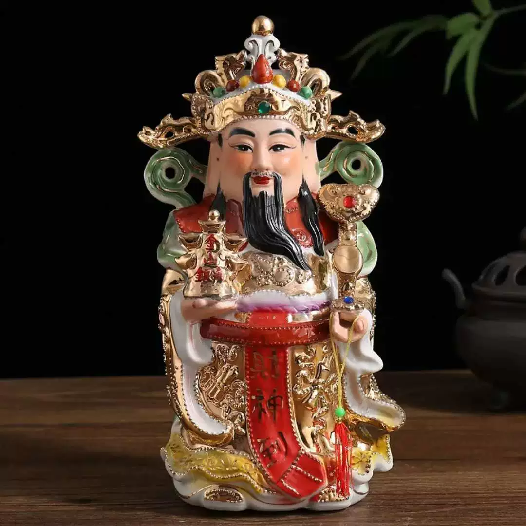 金盛佛具 Wholesale Wanzhu Jinzhu Cai God Grand Grand Ceramics Character Crafts Statue Female Statue Open Marriage