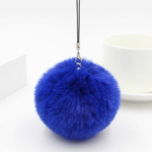 Koorol Phone Lanyard Fuzzy Keychain Decor 8cm Fake Ferret Fur Creative Plush Bag Charm