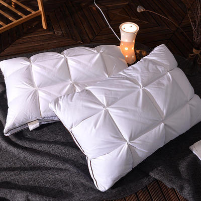 Home textiles Wuxing hotel Bedclothes 95 White Goose Down Cotton satin Feather pillow adult Neck protection comfortable Pillow core