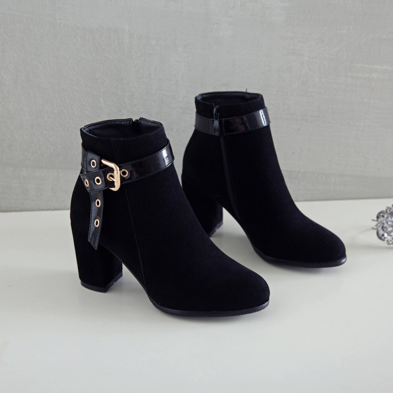 Suede High Heel Ankle Boots 17