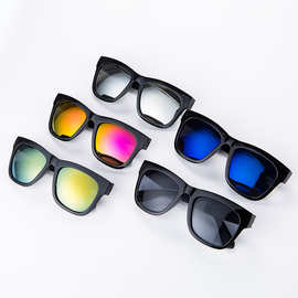 新款平光时尚太阳镜复古太阳眼镜塑料墨镜厂家批发供应