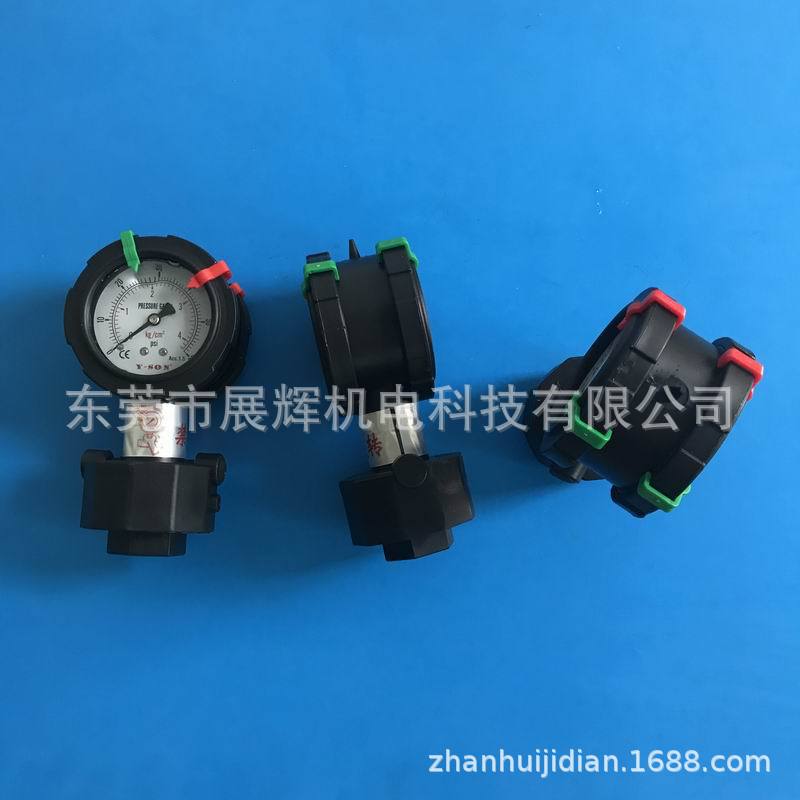 厂家批发PCB工厂水平机用耐酸碱PP双面隔膜压力表Y-SON 0~4kgKG